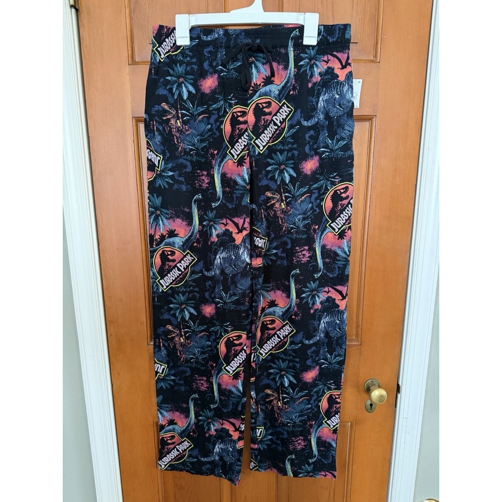 Men's Jurassic Park Pajama Pants-Sleep Pants-Size M NWT Lounge Pants-Pull-On